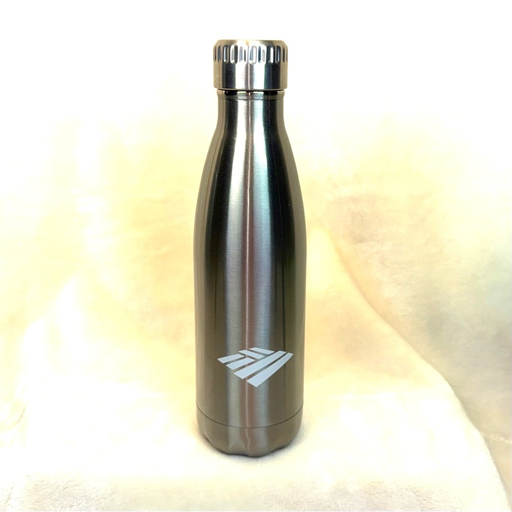 Stylish Silver Stainless Steel Insulated Bottle with Bank of America Logo